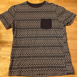 Mossimo Brand T-shirt, Navy and White — Size: Medium